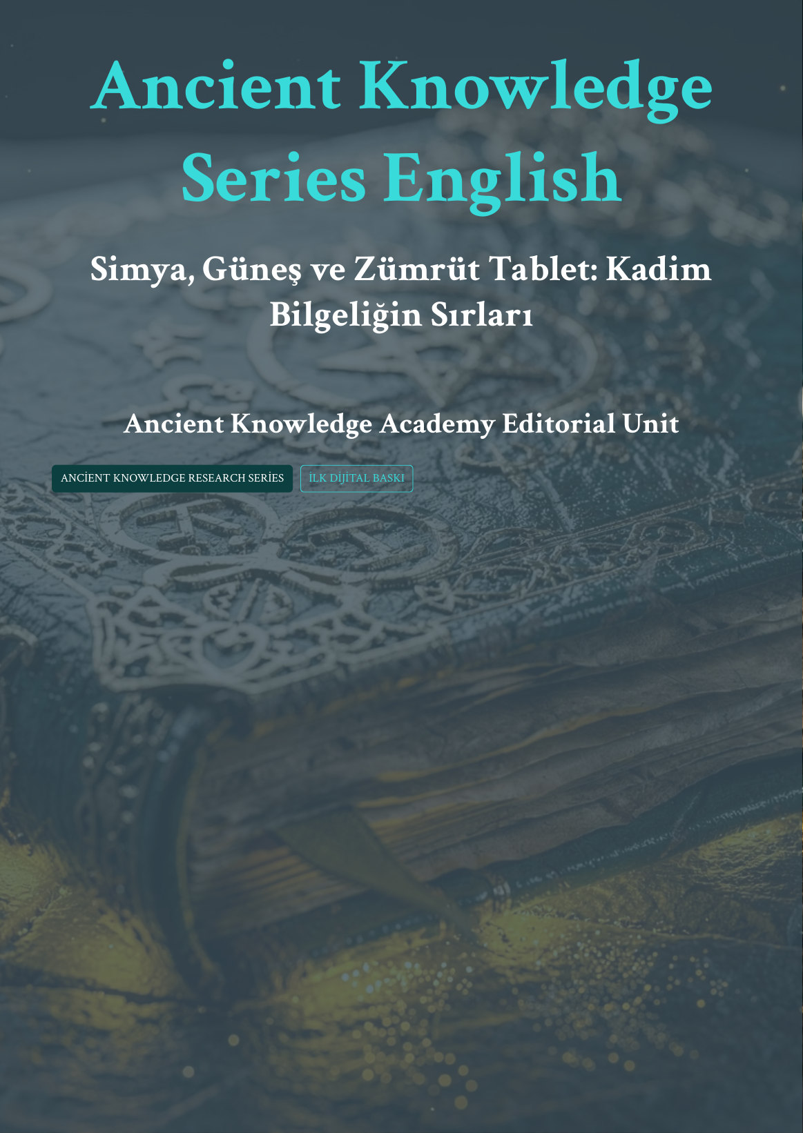 Simya, Güneş ve Zümrüt Tablet: Kadim Bilgeliğin Sırları first page thumbnail