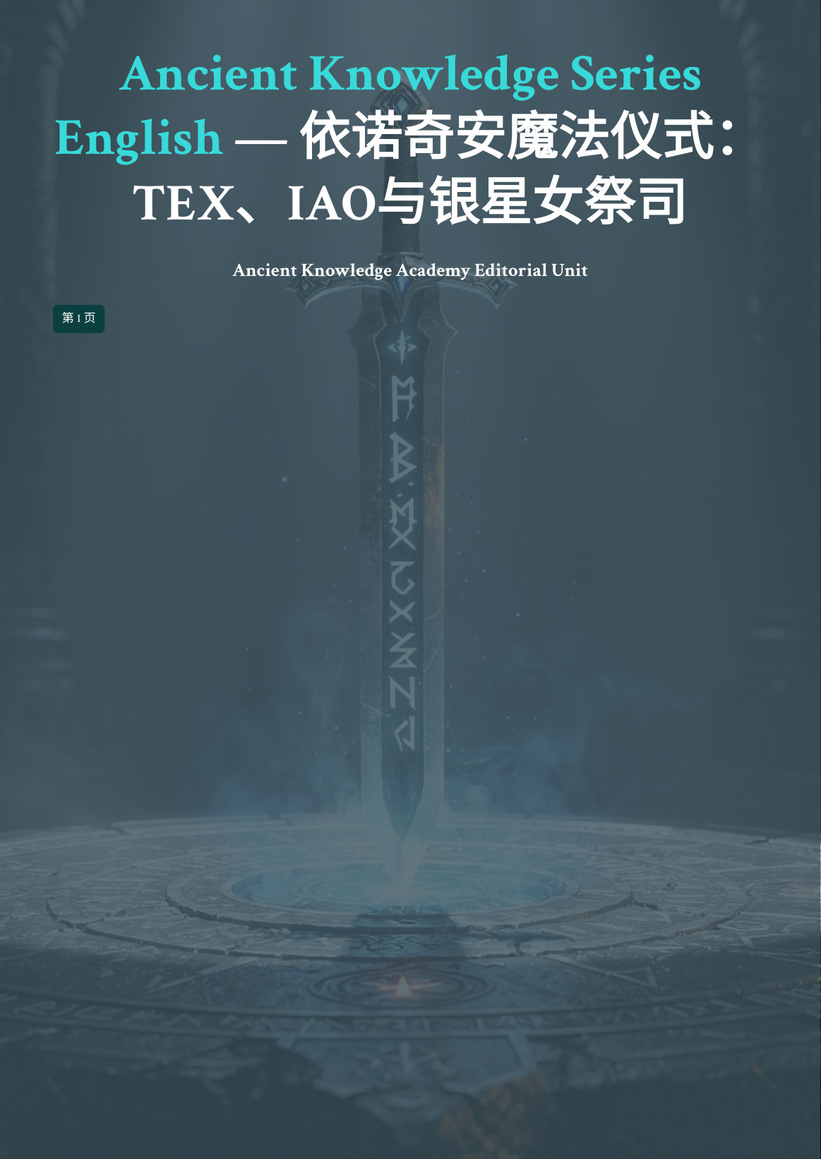 依诺奇安魔法仪式：TEX、IAO 与银星女祭司 first page thumbnail