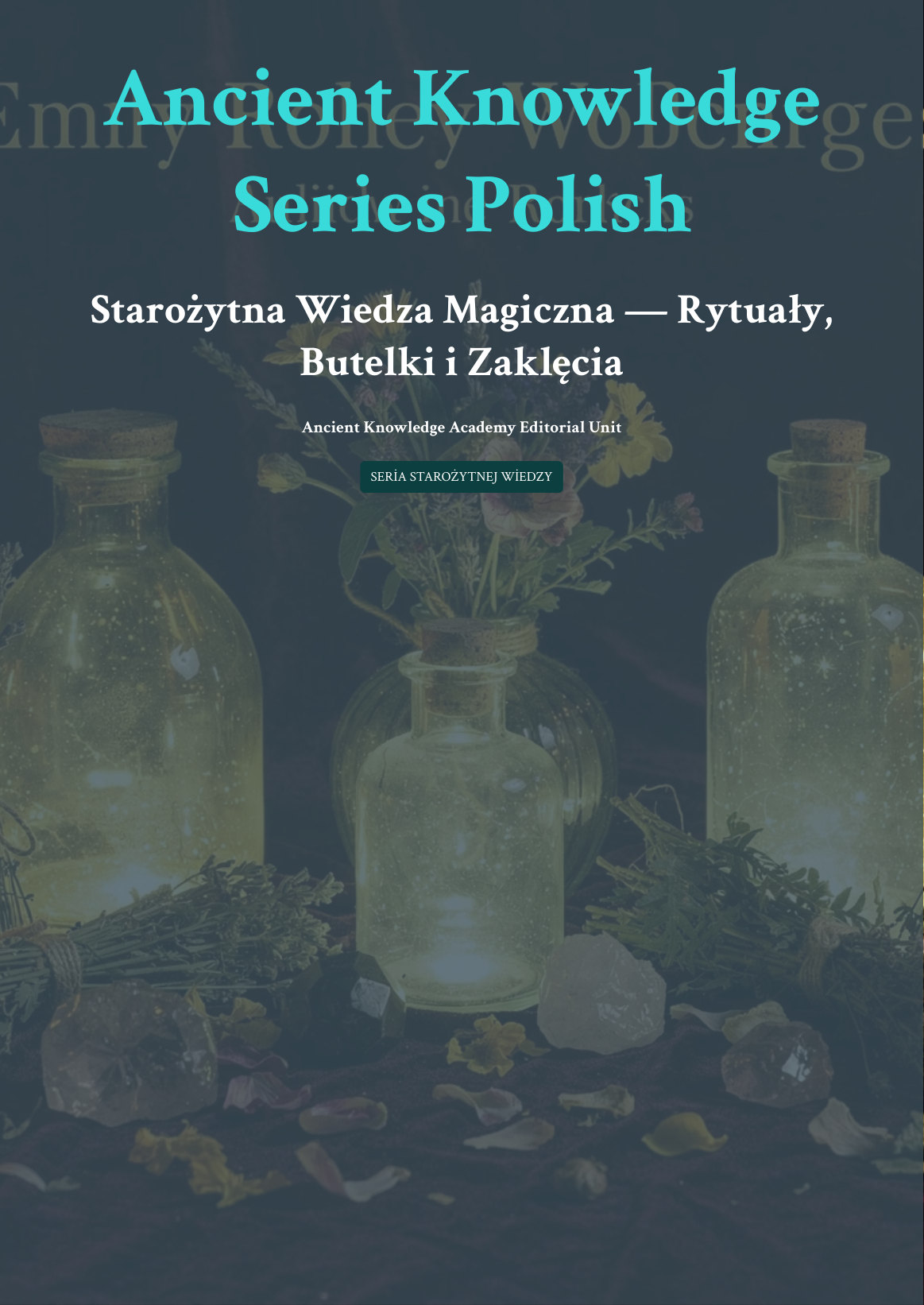 Starożytna Wiedza Magiczna: Rytuały, Butelki i Zaklęcia first page thumbnail